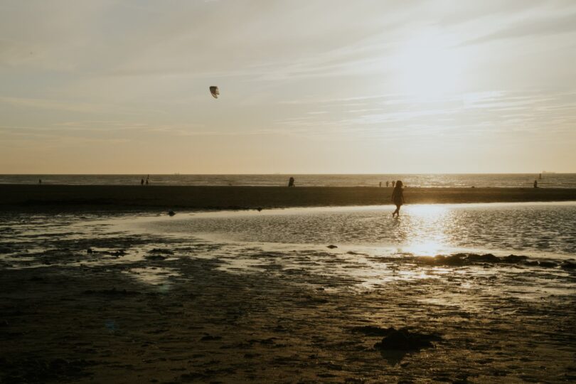 Strand Cadzand zonsondergang