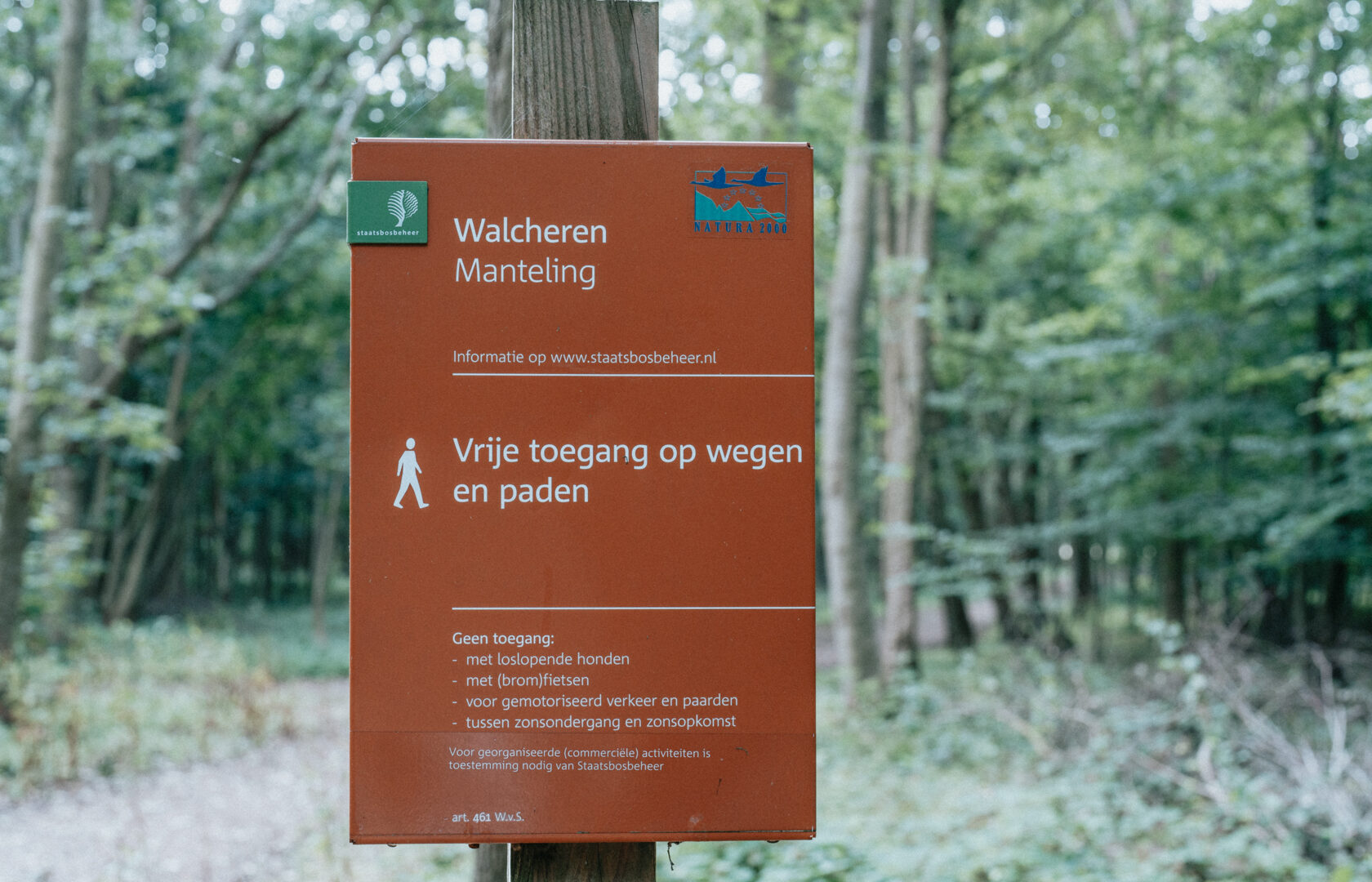 Bord natuurgebied de Manteling Oostkapelle