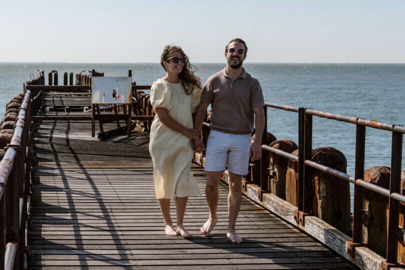 Koppel op het strand